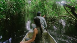 Boat in the Amazon Jungle  Pampas Tour Bolivia